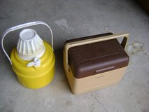 Yellow Water Cooler With Handle - Clean (Tan Ice Chest Sold) in Dyess AFB, Texas